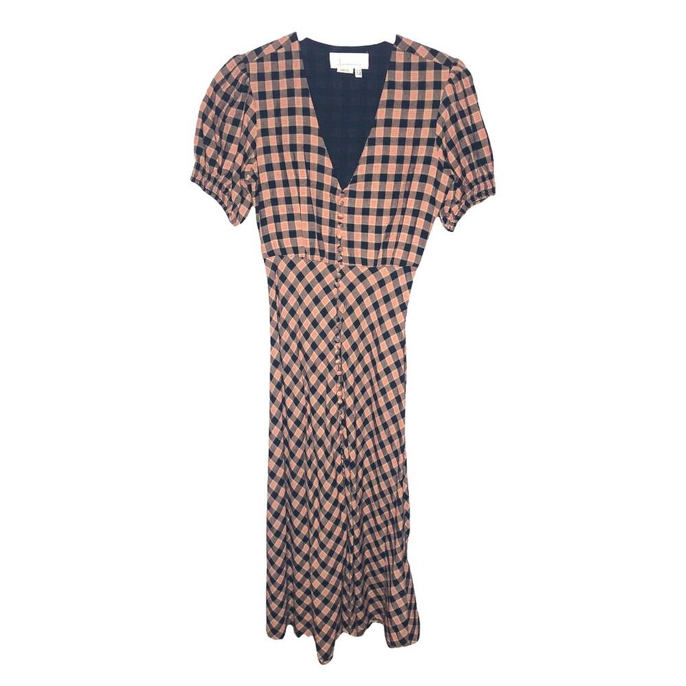 Anthropologie Hillary Button-Front Maxi Dress Size 0 Petite